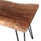 Alaterre Furniture Hairpin Natural Live Edge Wood with Metal 48" Bench, Natural AWDD0420 - alternate 5